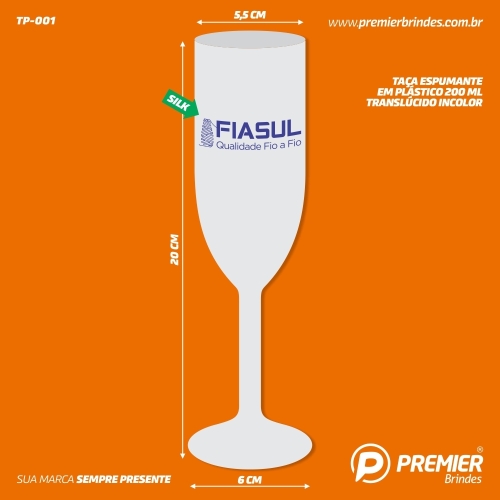 Taça Espumante em plástico 200ml-TP-001