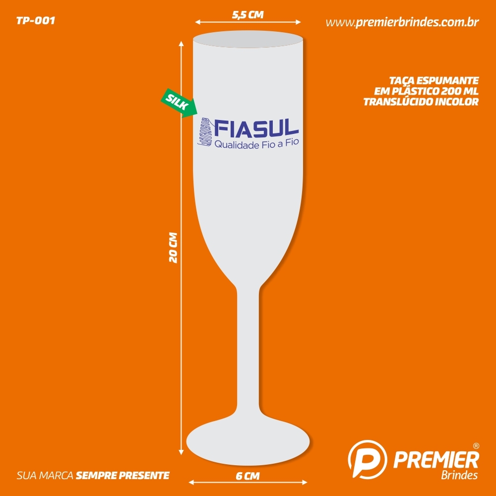 Taça Espumante em plástico 200ml